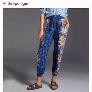 Anthropologie Printed Joggers. Size Large Petite